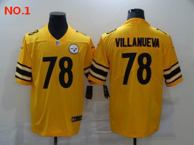 Men's Pittsburgh Steelers #78 Alejandro Villanueva Jersey NO.1;